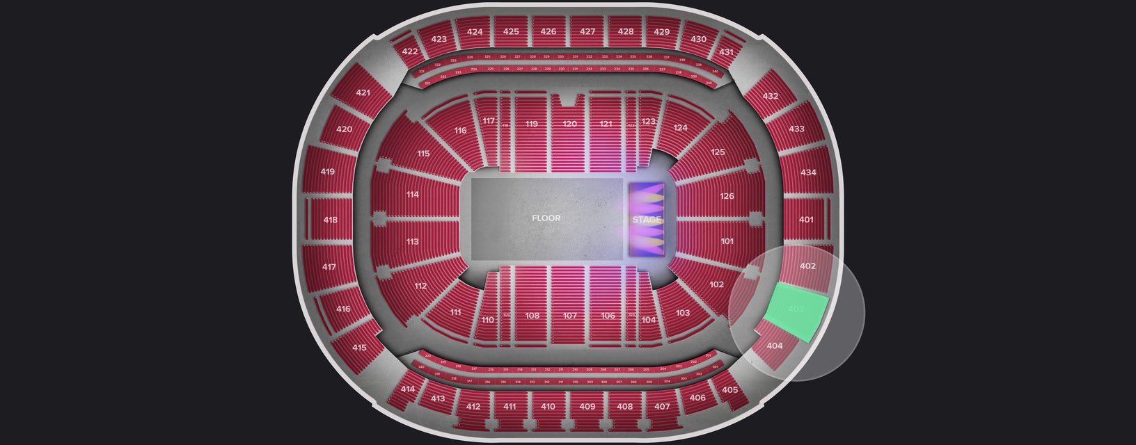 Seat view from Upper