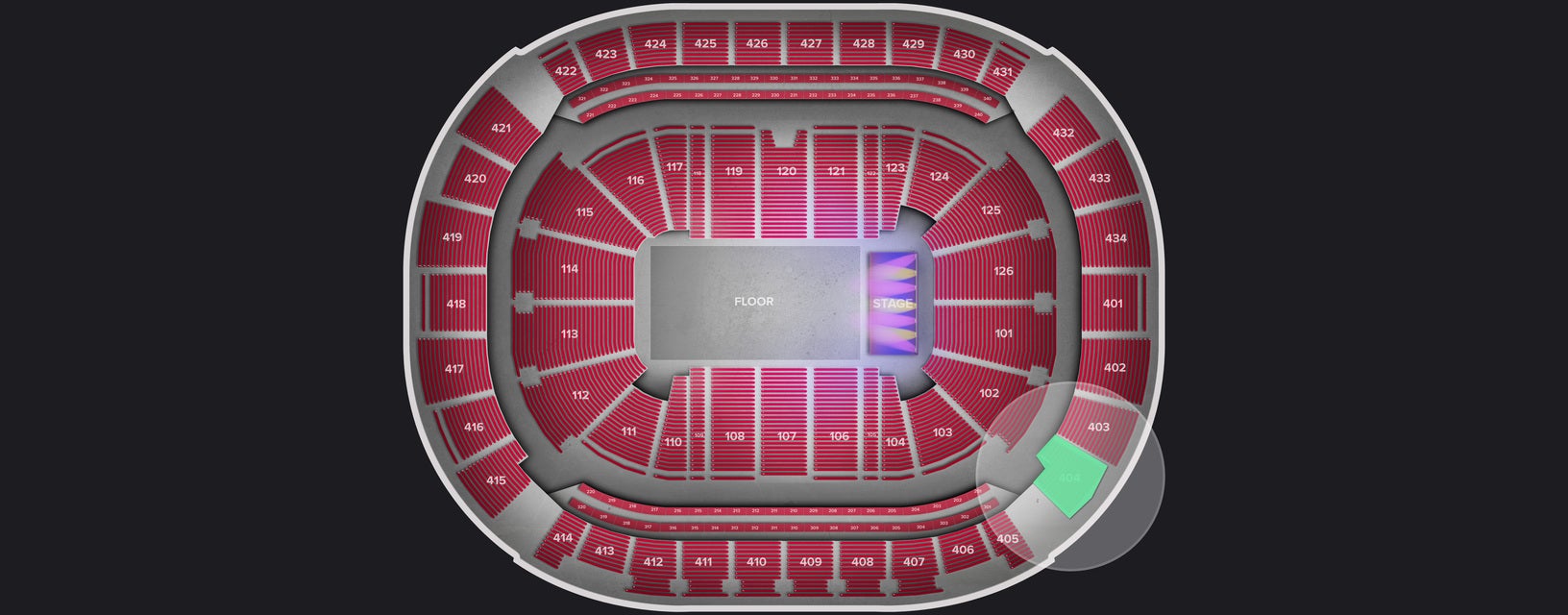 Seat view from Upper