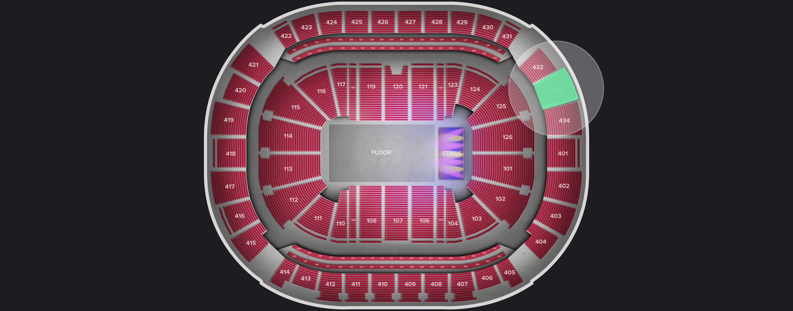 Seat view from Upper