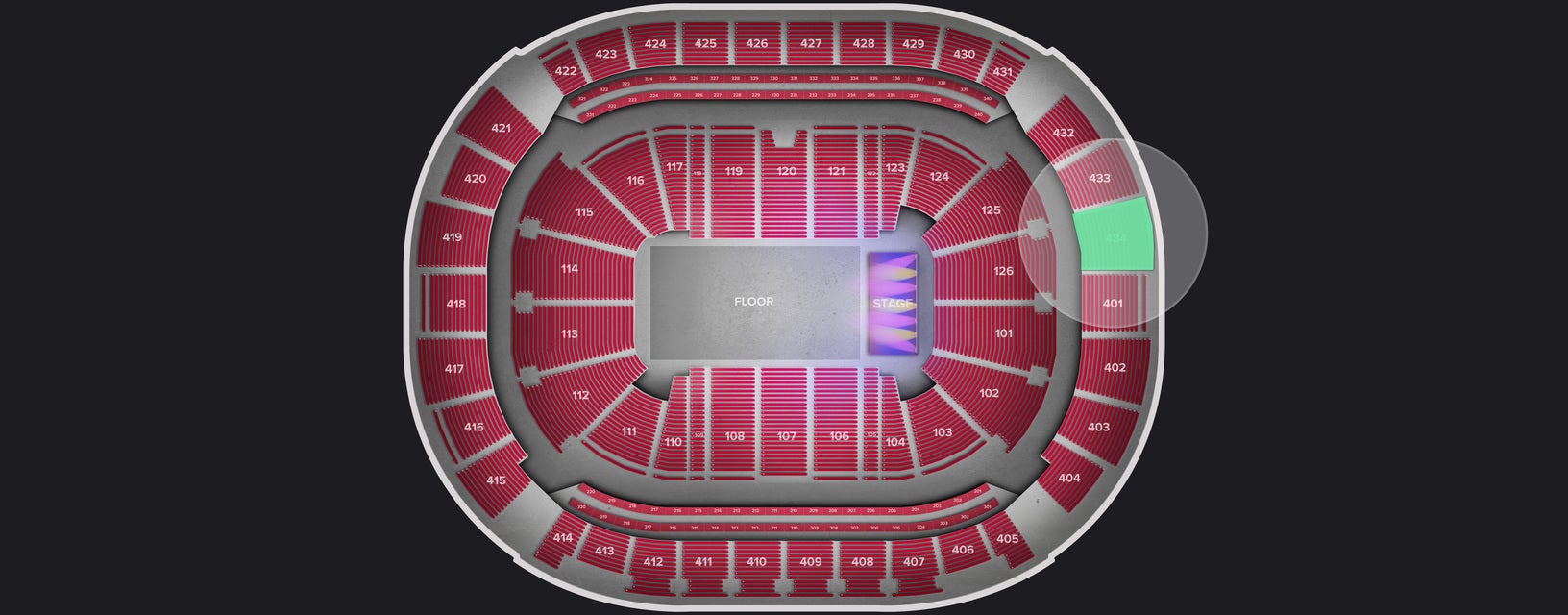 Seat view from Upper