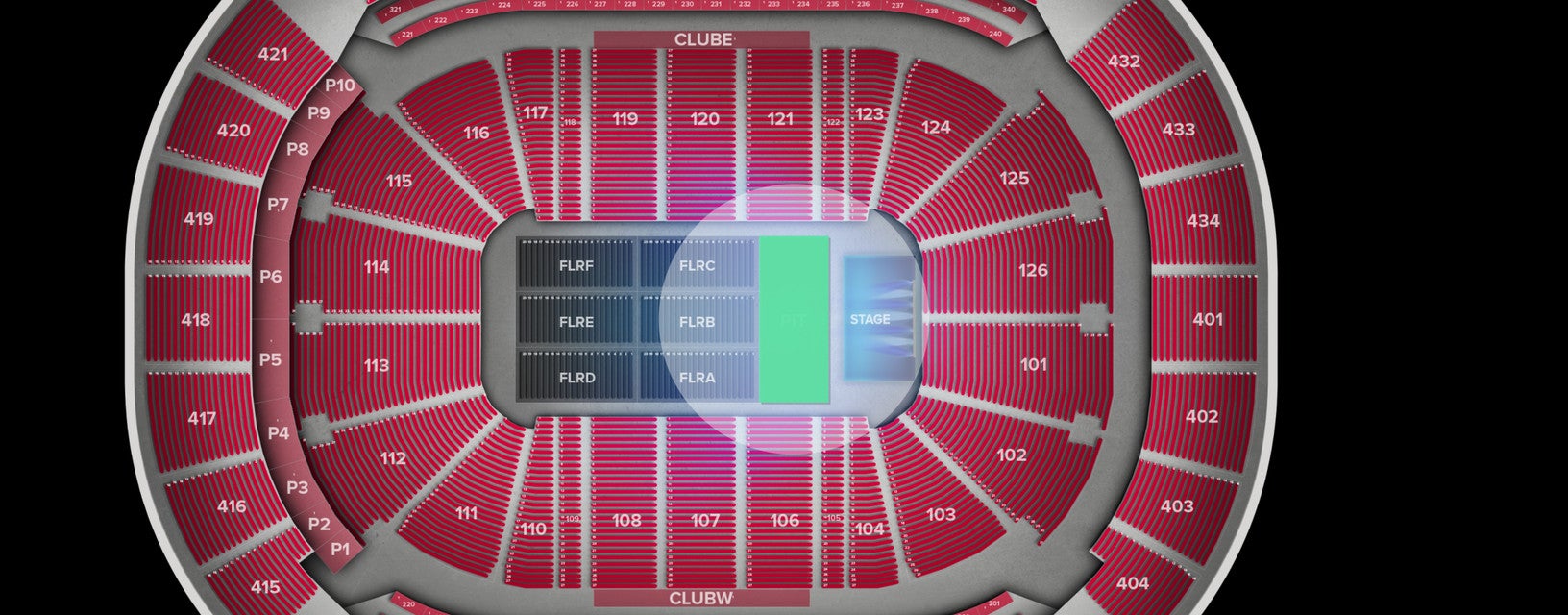 Seat view from Pit