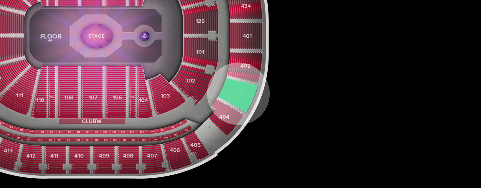 Seat view from Upper