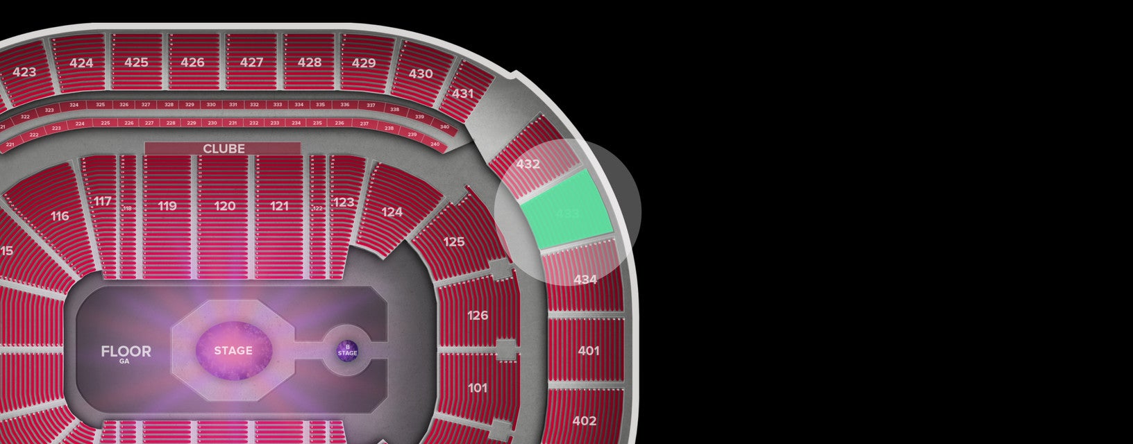 Seat view from Upper