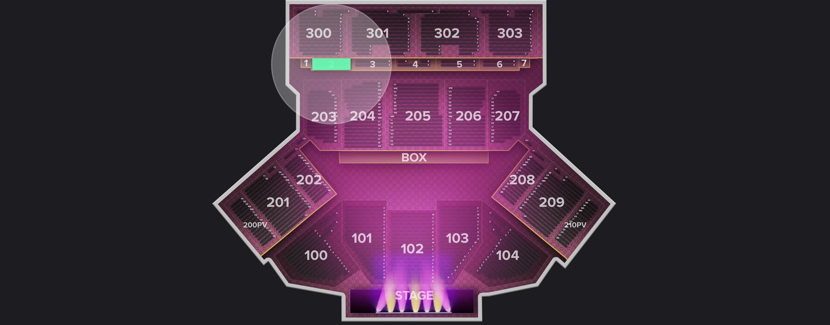 Seat view from Box