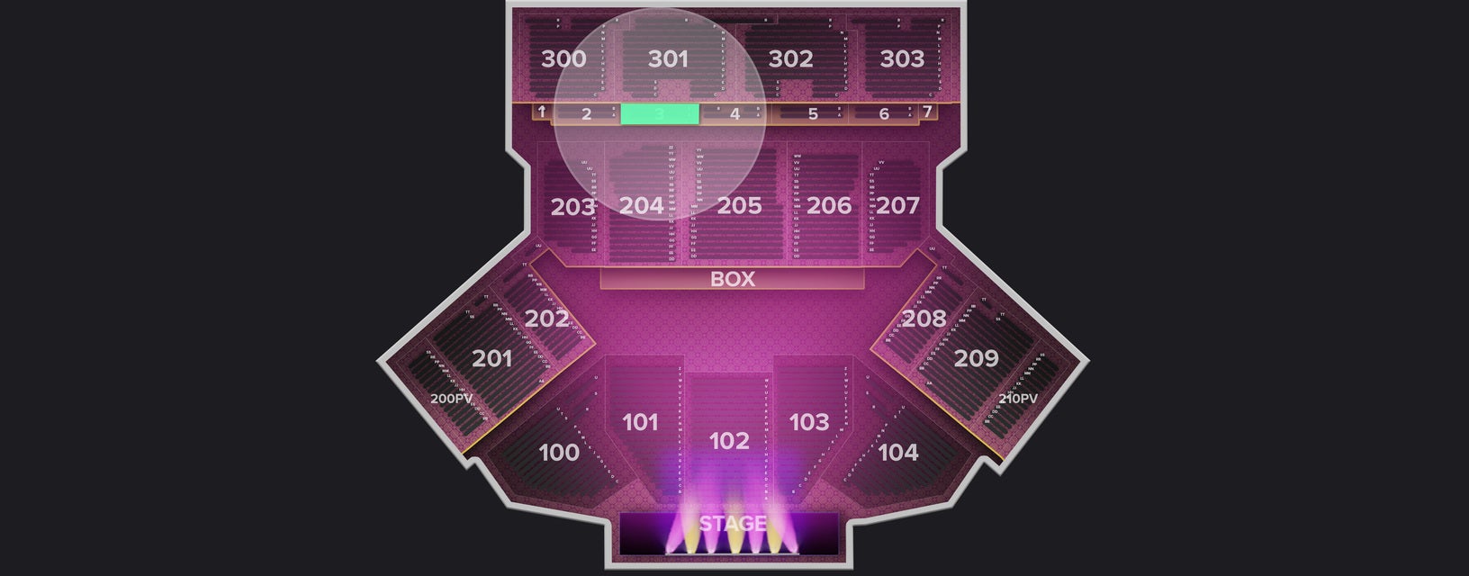Seat view from Box