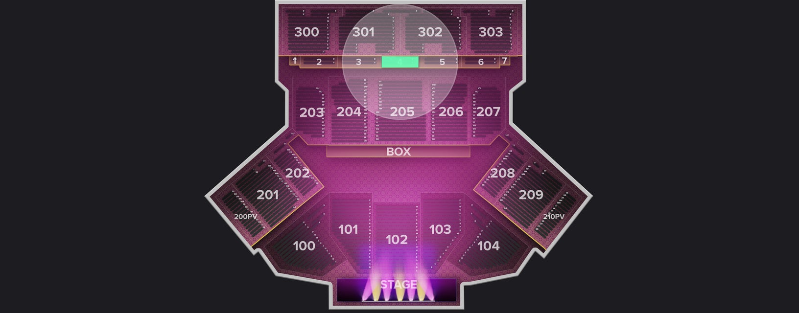 Seat view from Box