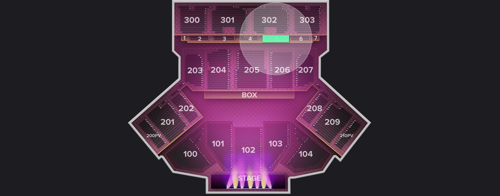 Seat view from Box