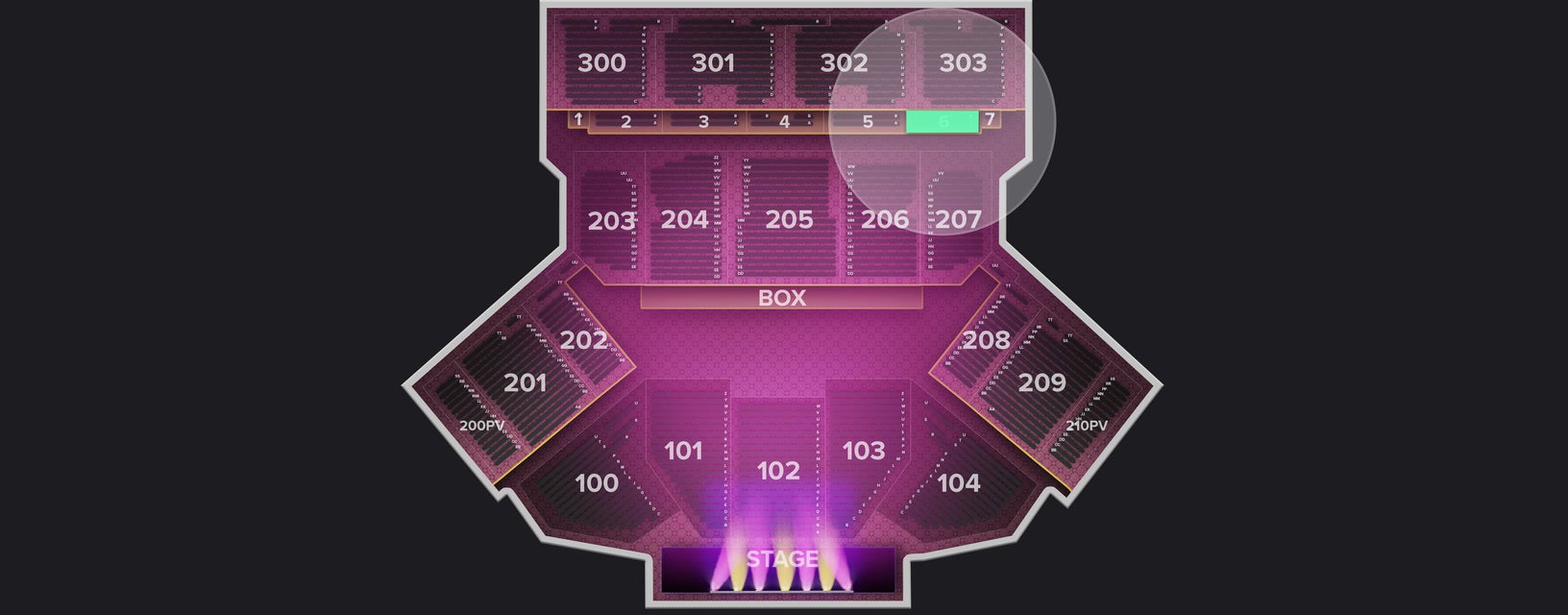 Seat view from Box