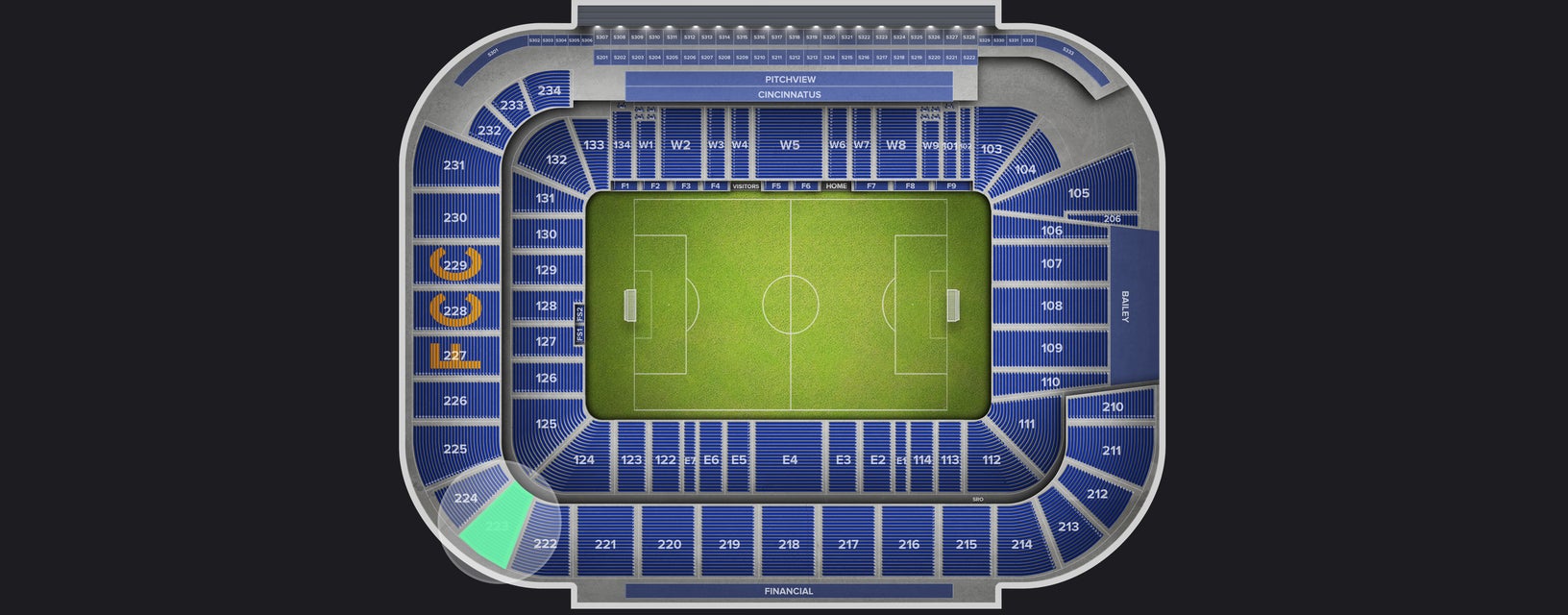 Seat view from Upper