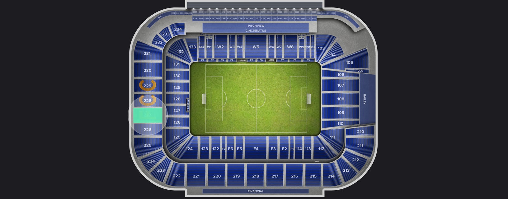 Seat view from Upper