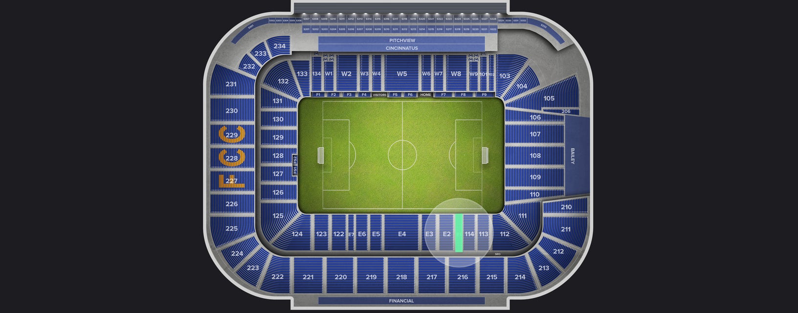 Seat view from East Club