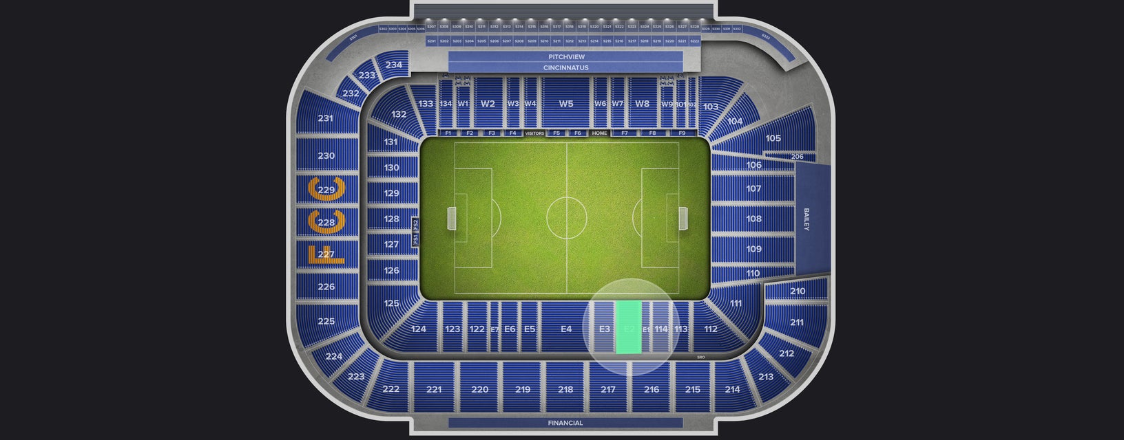 Seat view from East Club