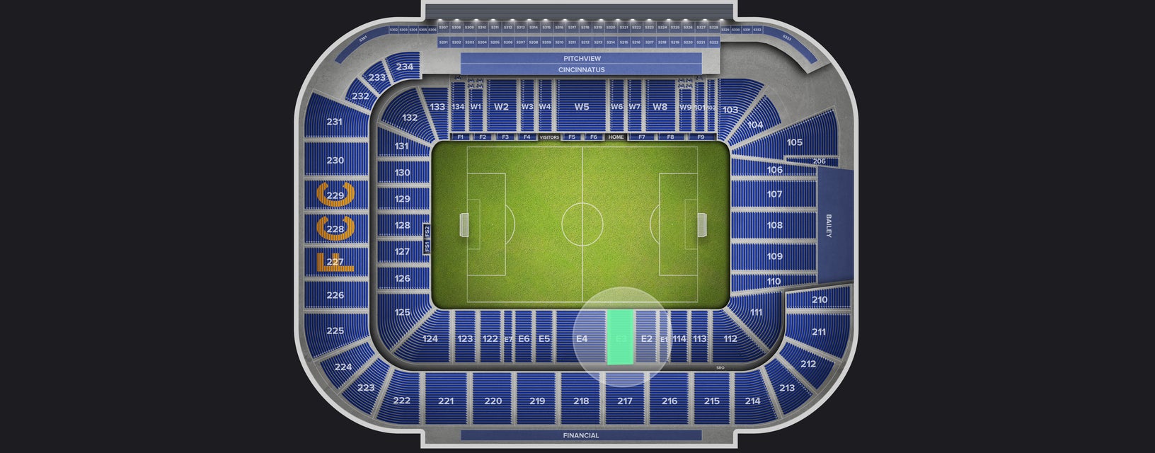Seat view from East Club