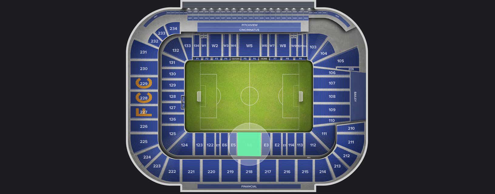 Seat view from East Club