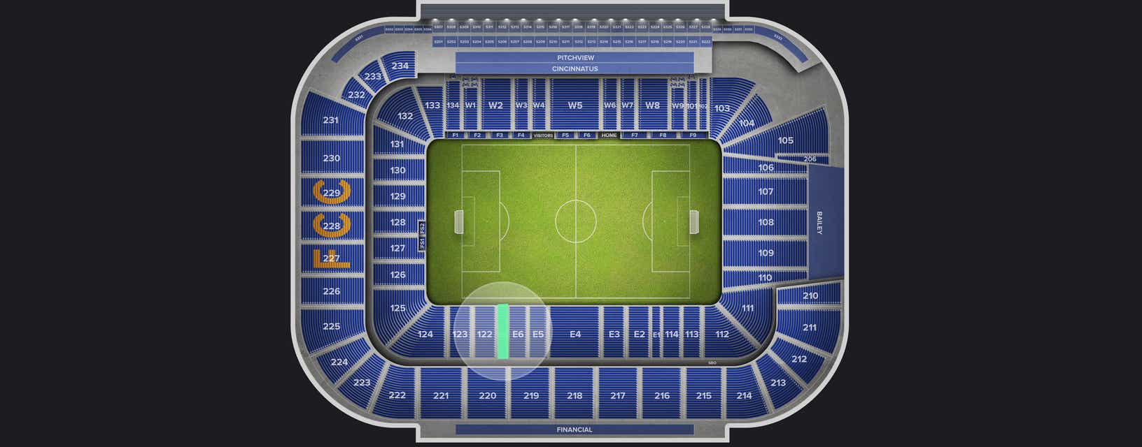 Seat view from East Club