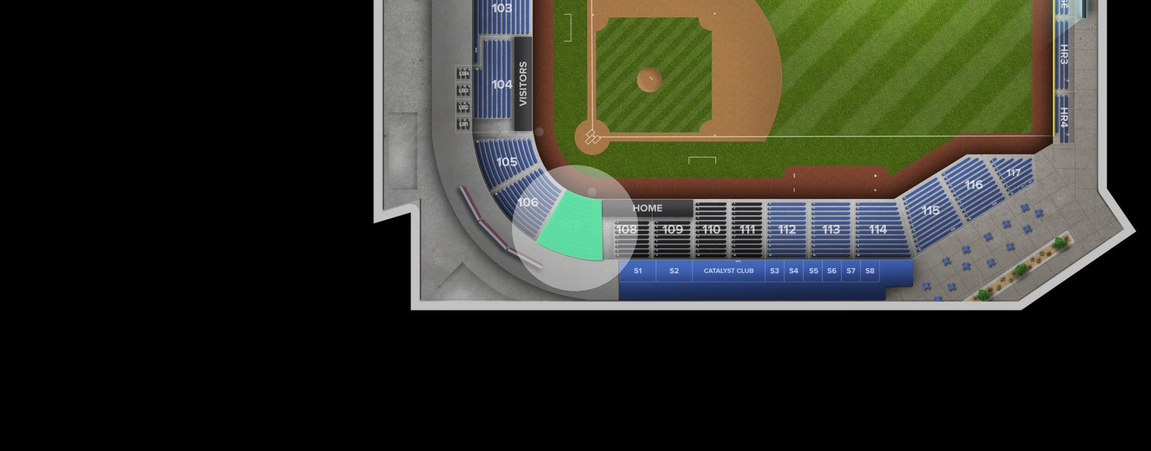 Seat view from Lower
