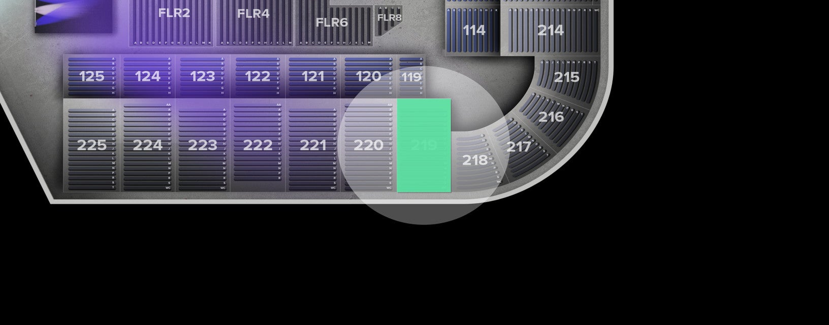 Seat view from Upper