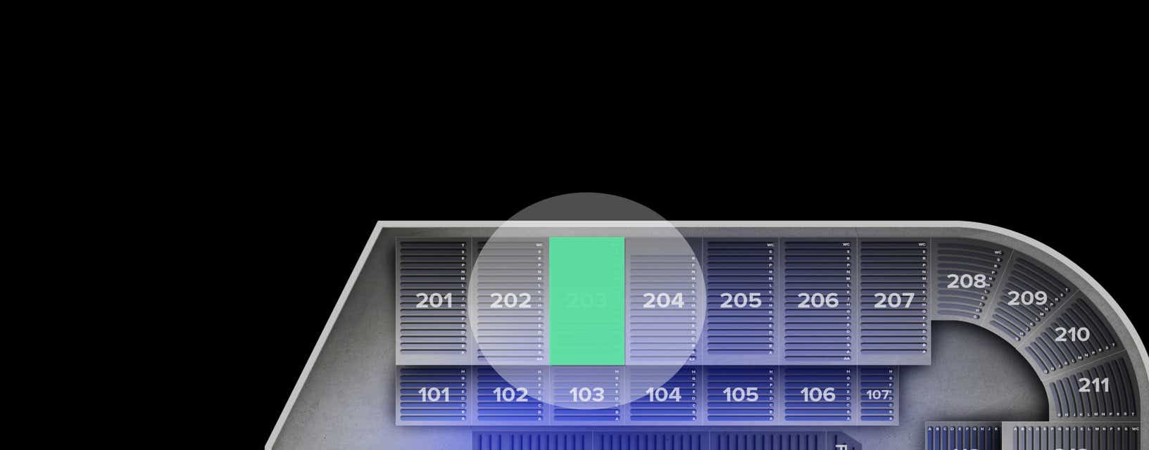 Seat view from Upper