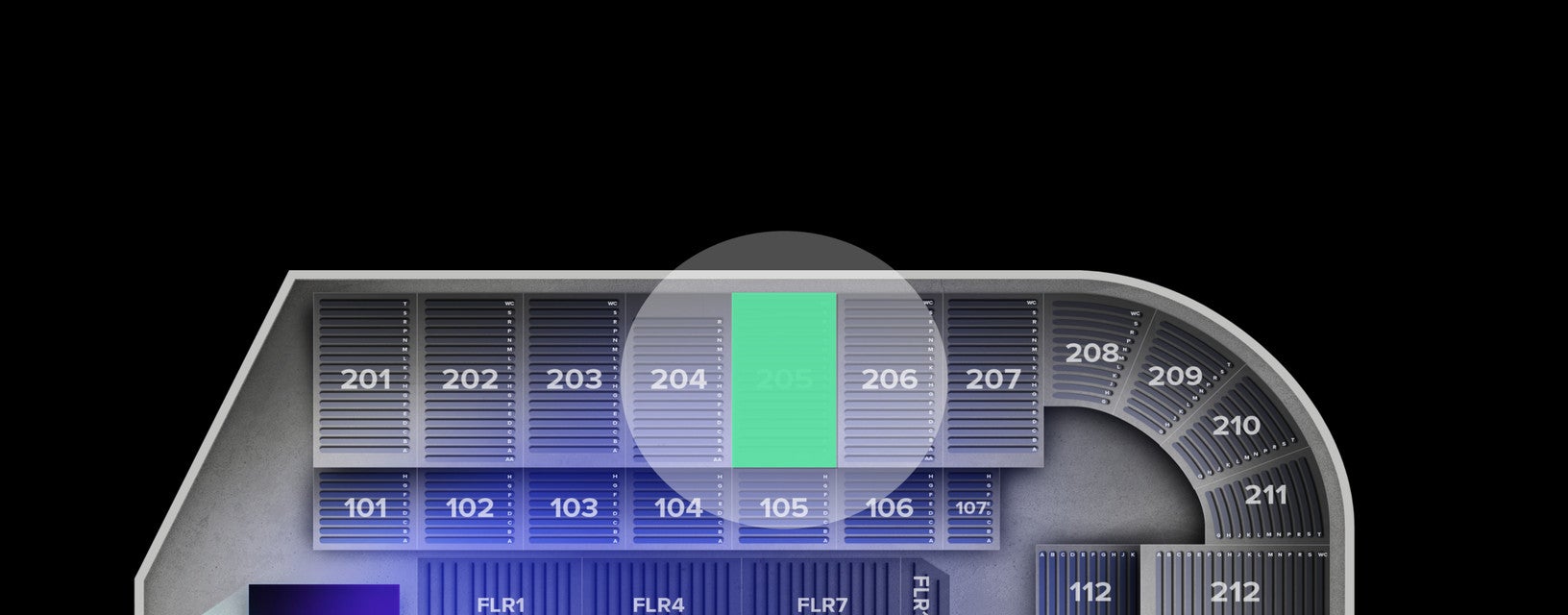 Seat view from Upper
