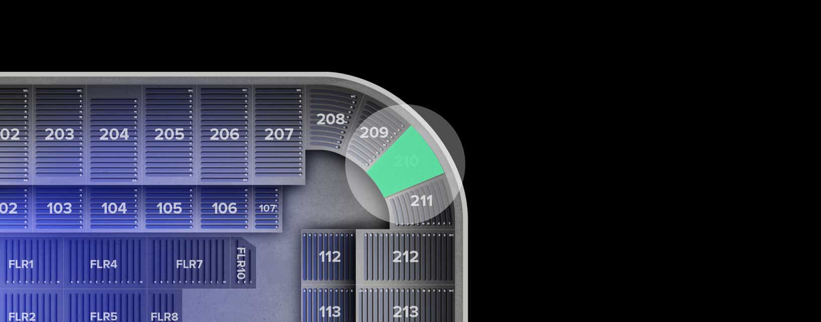 Seat view from Upper