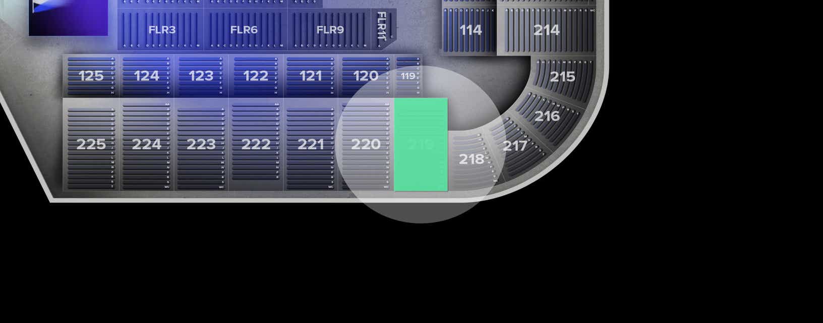Seat view from Upper