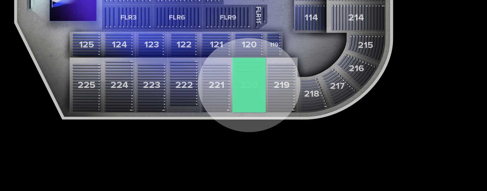 Seat view from Upper