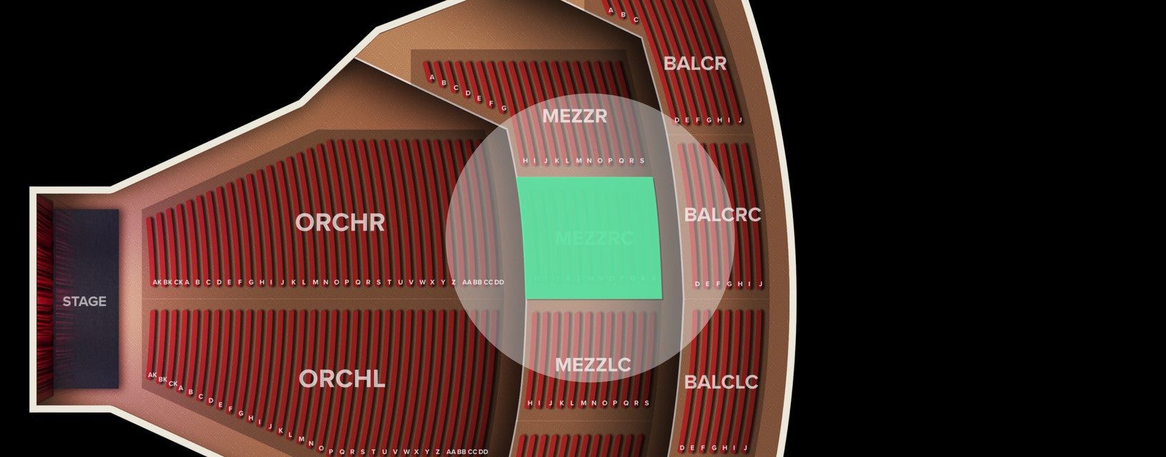 Seat view from Mezzanine