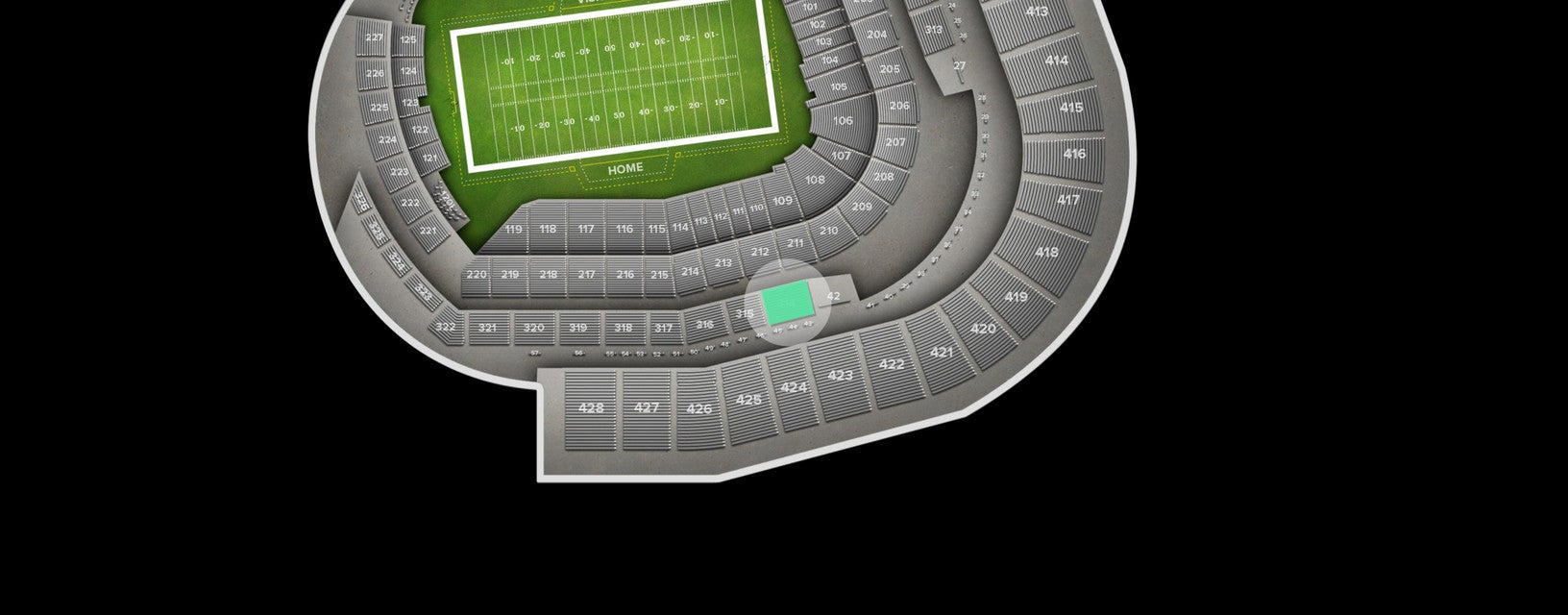 Seat view from Club Level