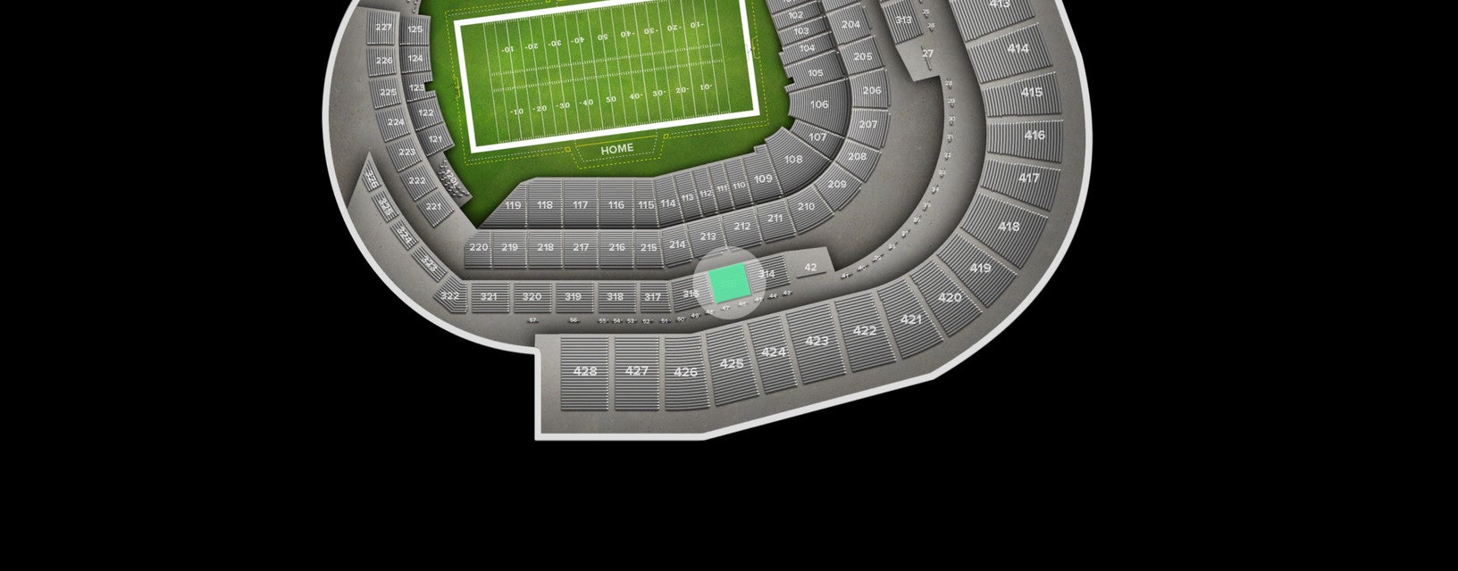 Seat view from Club Level