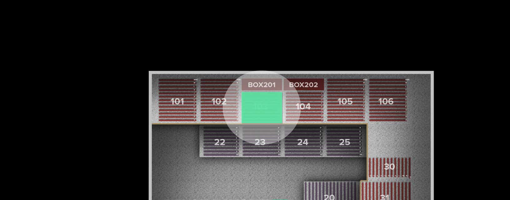 Seat view from Upper