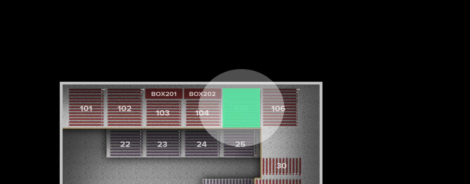 Seat view from Upper
