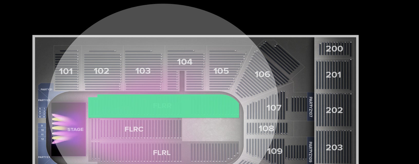 Seat view from 