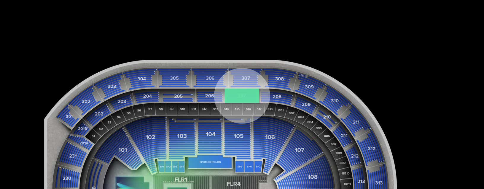 Seat view from Loge
