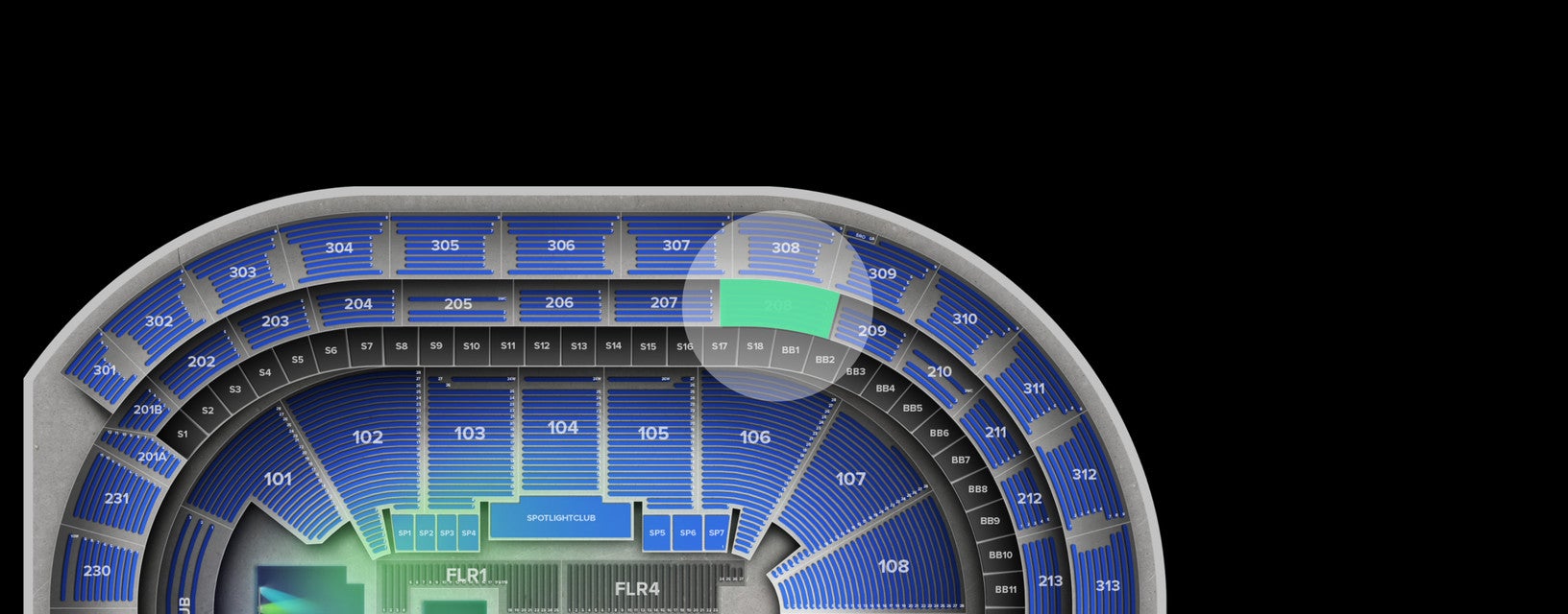 Seat view from Loge