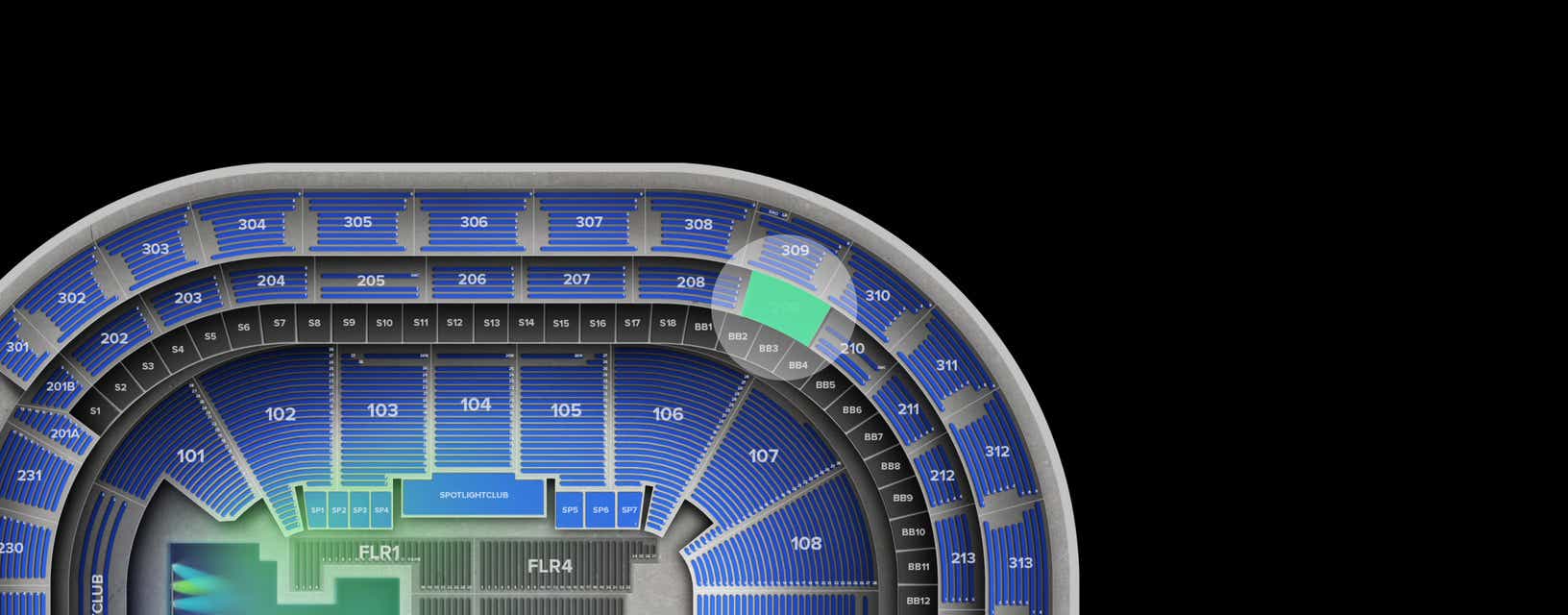 Seat view from Loge