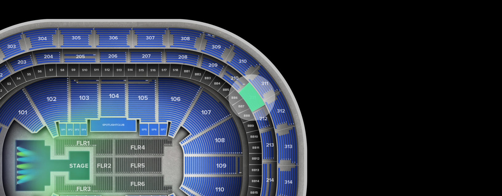 Seat view from Loge