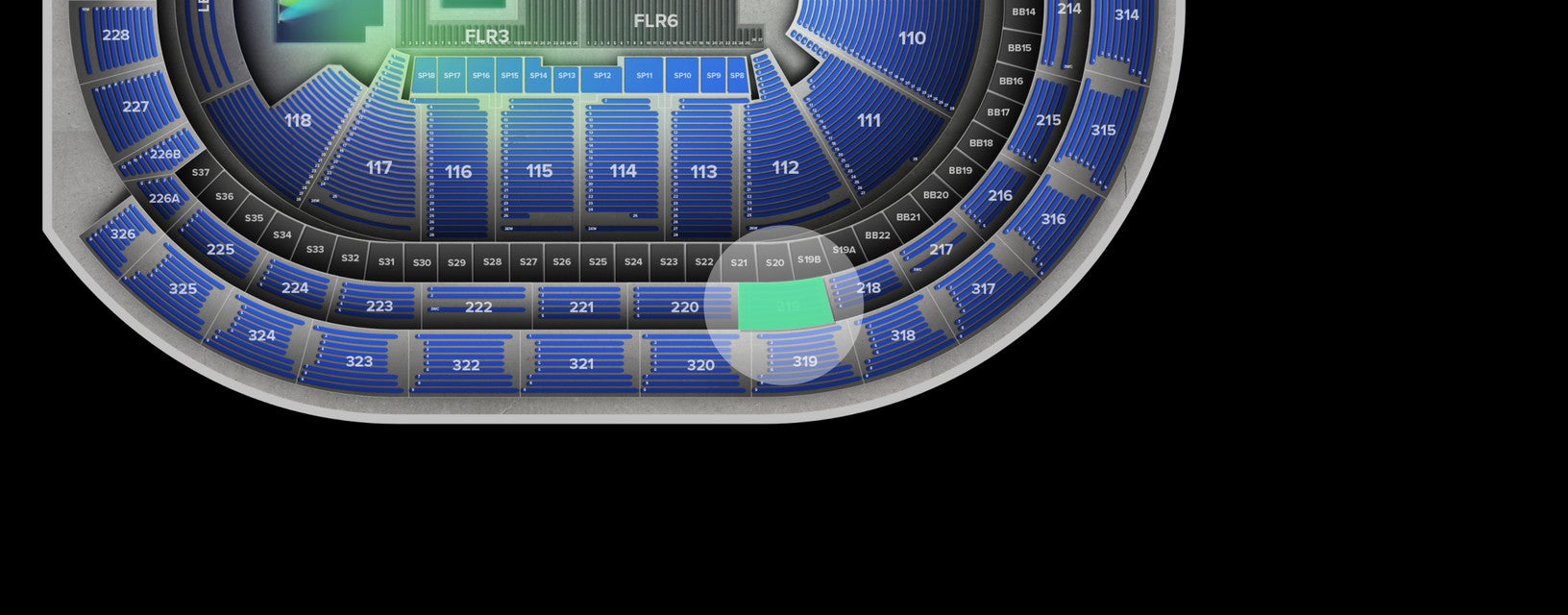 Seat view from Loge