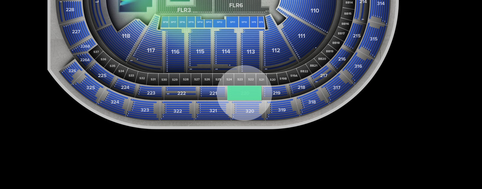 Seat view from Loge