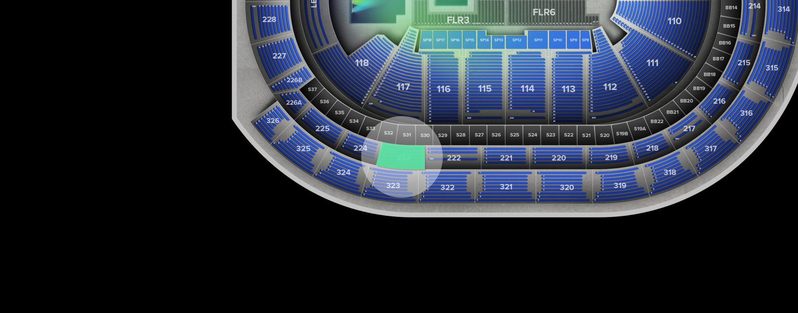 Seat view from Loge