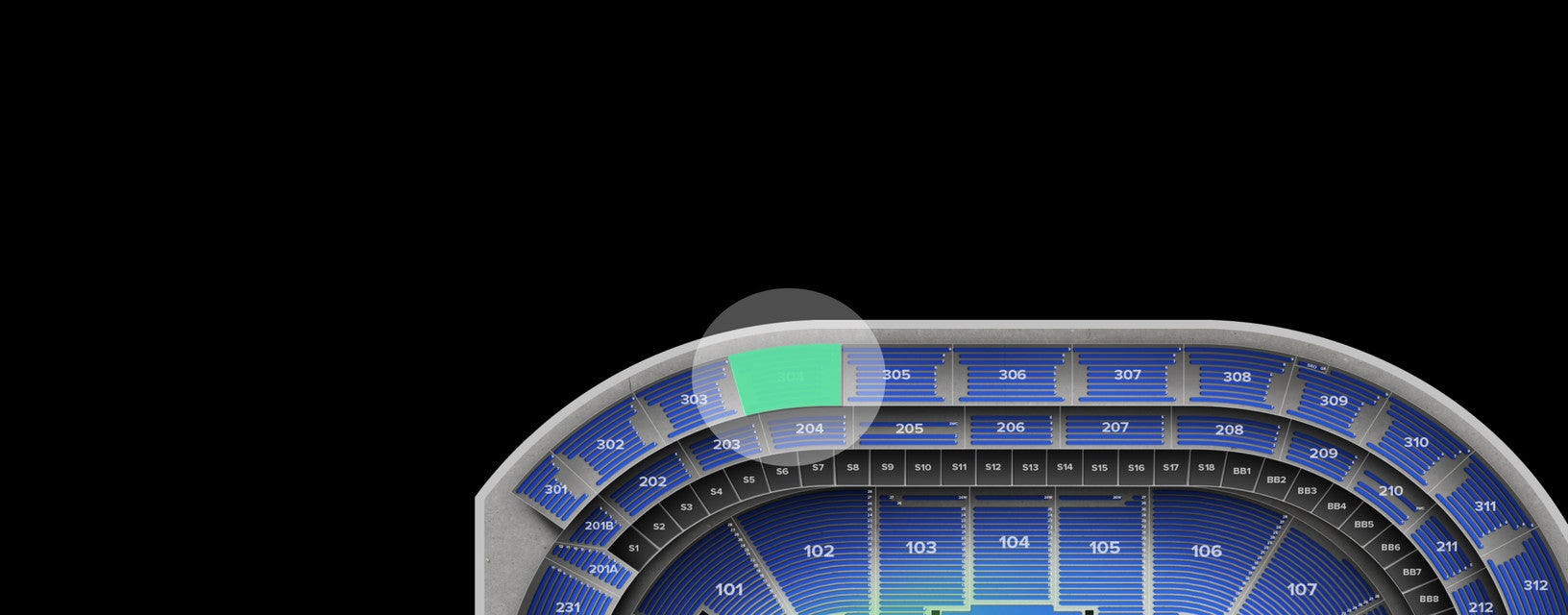 Seat view from Upper