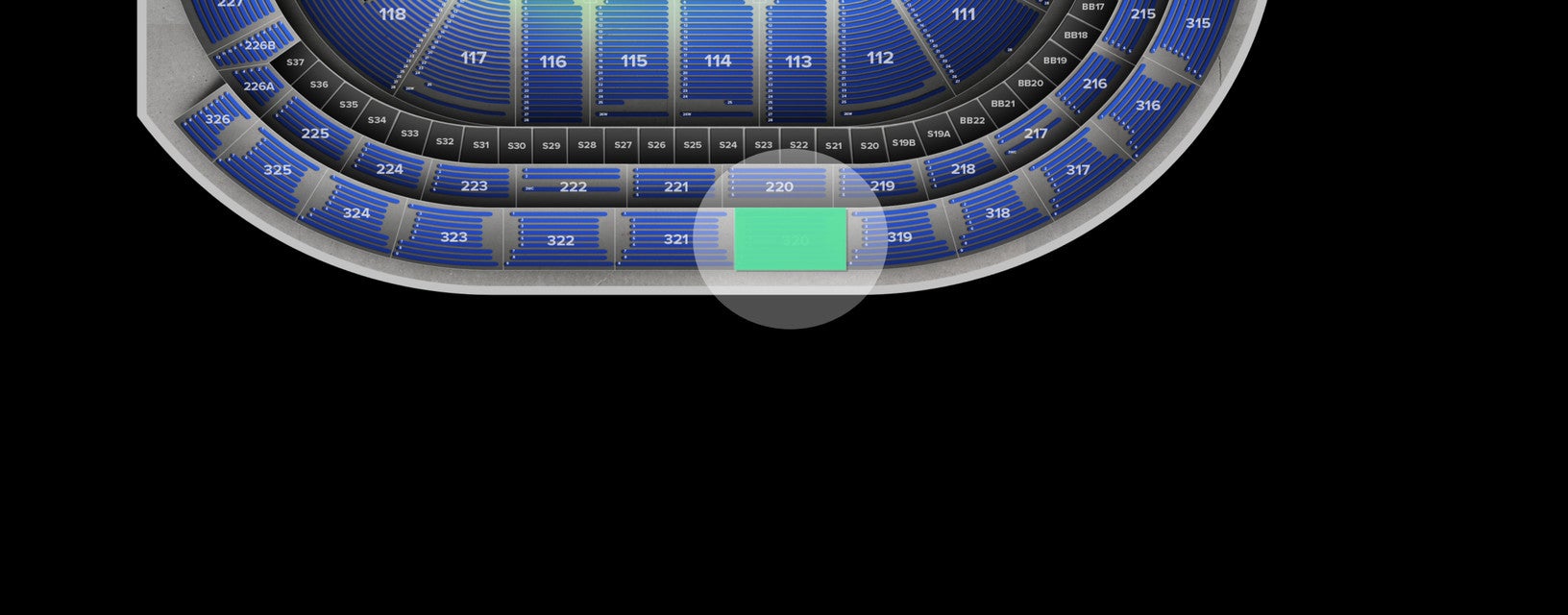 Seat view from Upper
