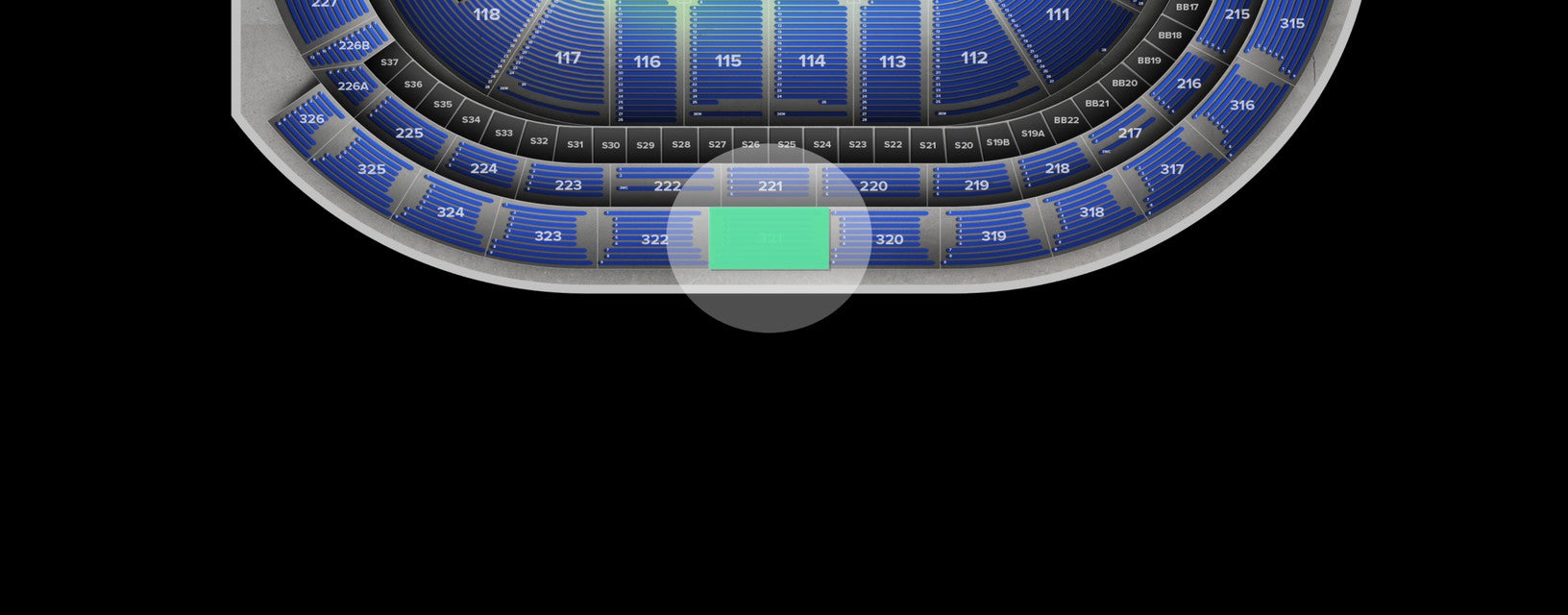 Seat view from Upper