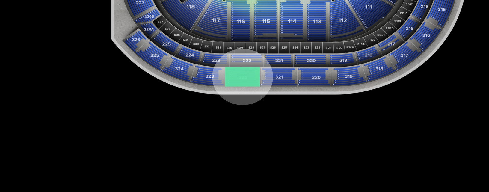 Seat view from Upper
