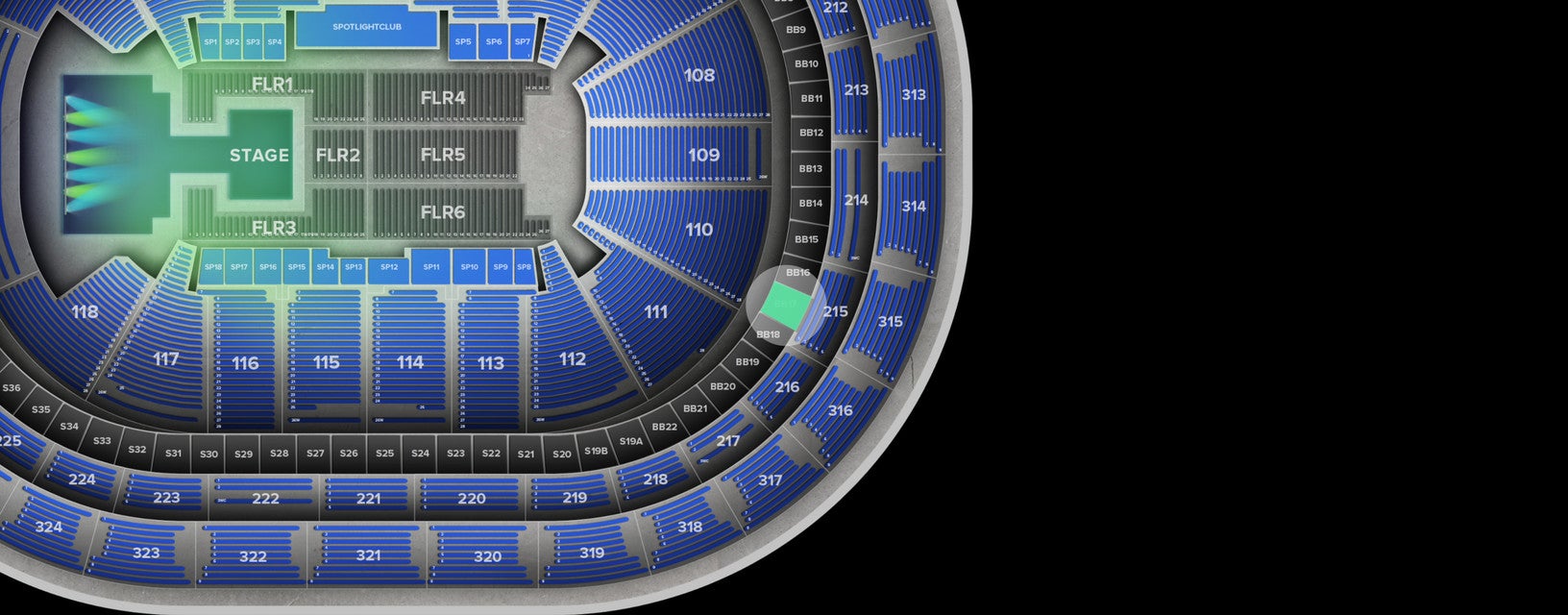 Seat view from Suite