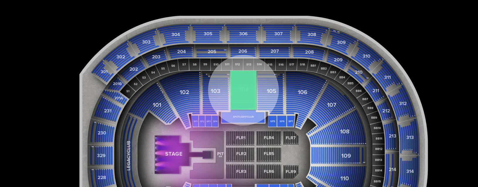 Seat view from Lower