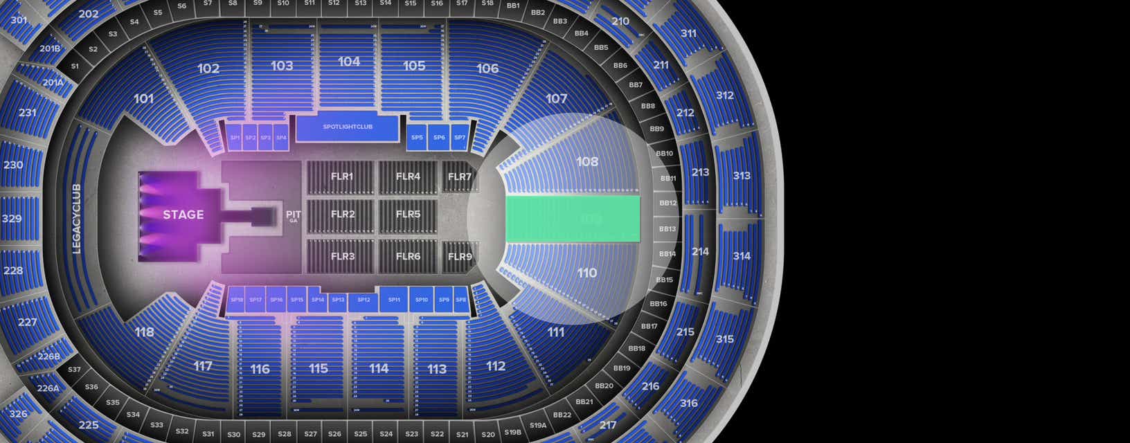 Seat view from Lower