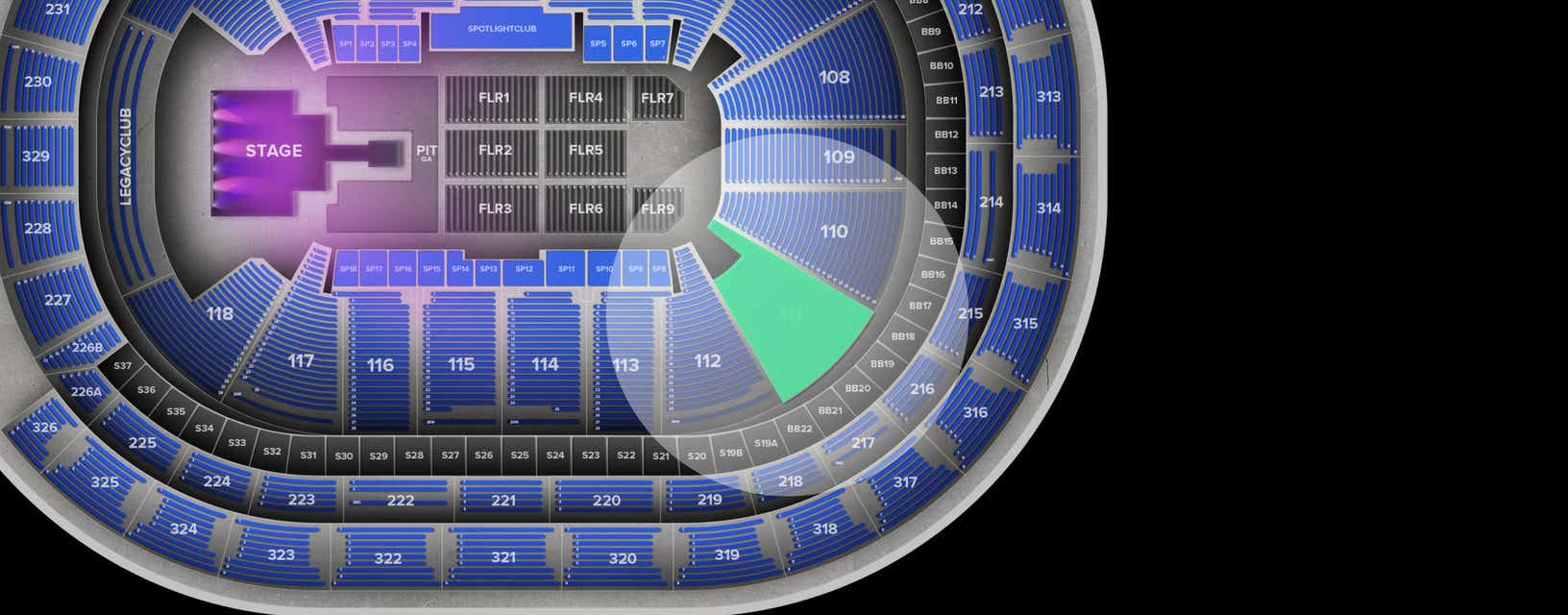 Seat view from Lower