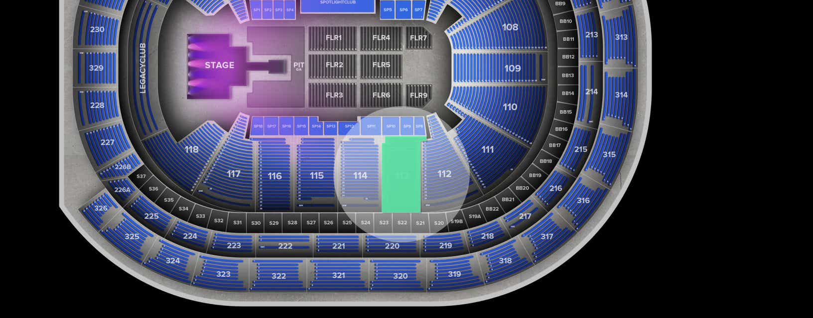 Seat view from Lower