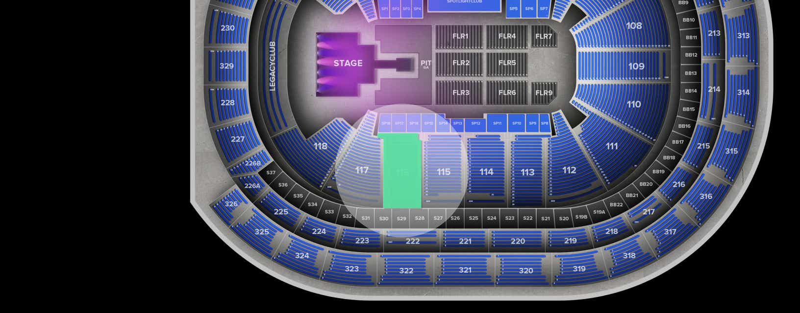 Seat view from Lower