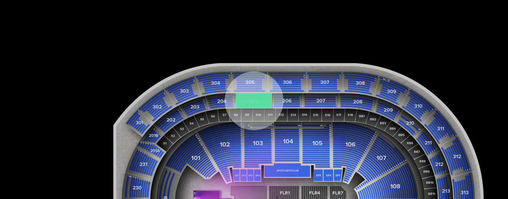 Seat view from Loge